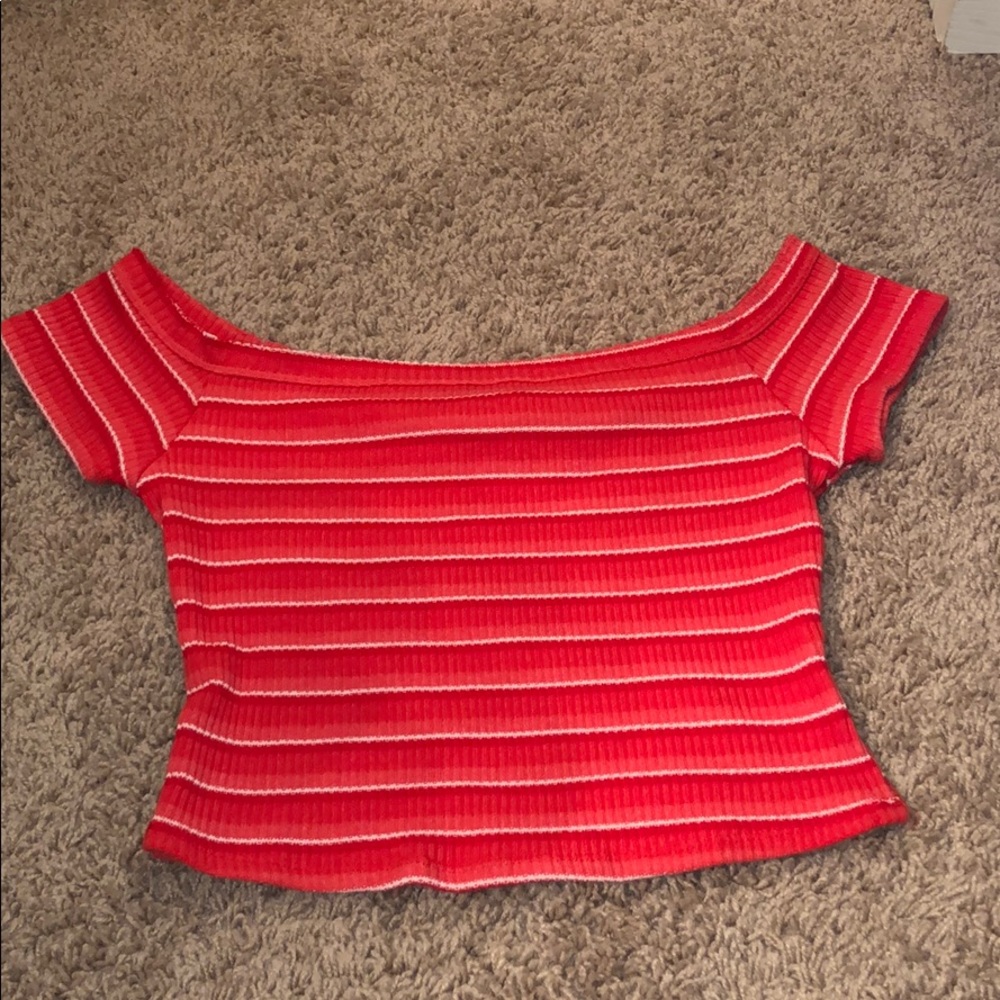 NWOT Off the shoulder UO striped shirt
